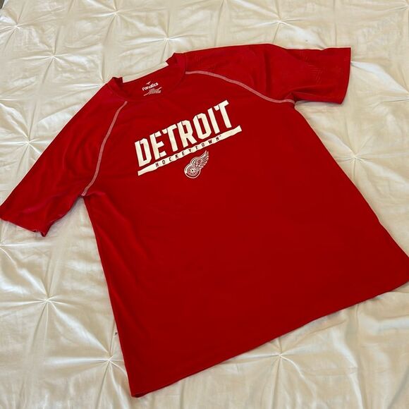 Fanatics Men's Detroit Red Wings Hockeytown Crew Neck Raglan Sleeves T-Shirt L - Picture 1 of 9